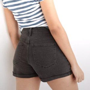 Madewell High-rise Denim Shorts in Black (26)